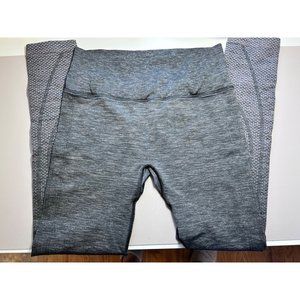 Lululemon Ribbed High Rise 28" Leggings (Run: Spirit?), Gray Spacedye, Size 8